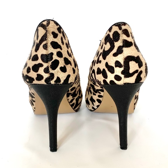 Dolce Vida Animal Print  Leopard Print Heels Calf Hair Genuine Fur - Picture 4 of 6